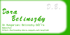 dora belinszky business card